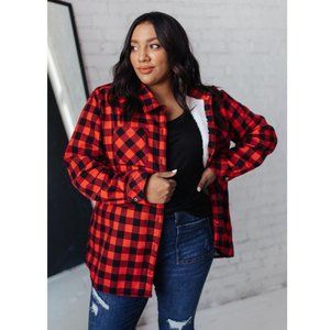Campfire Buffalo Plaid Jacket in Black/Red